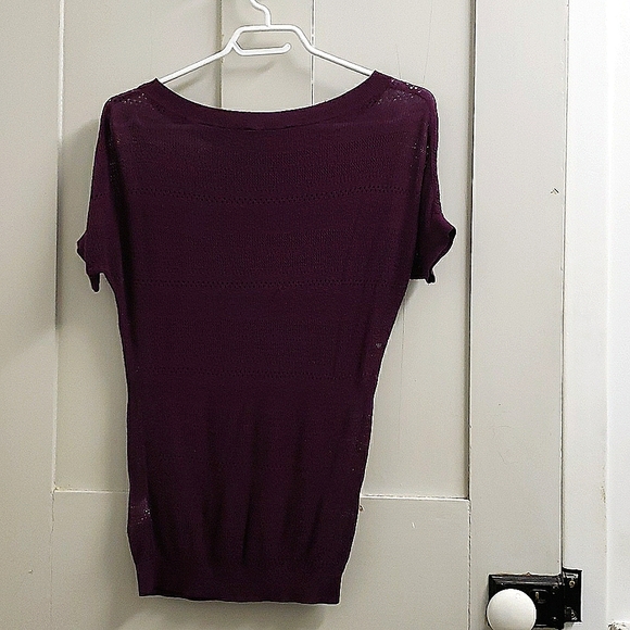 Purple Smart Set knit t-shirt size XS - Picture 2 of 5